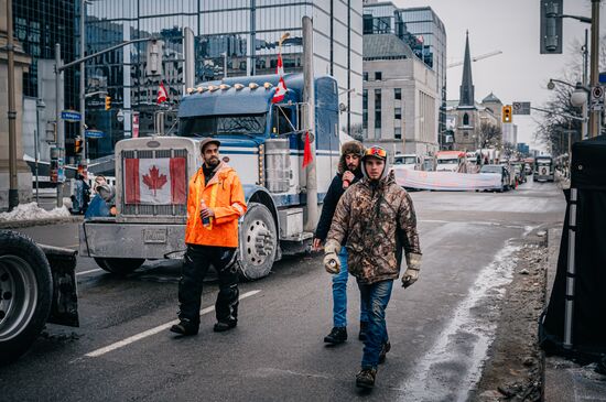 Canada Truck Drivers Protest