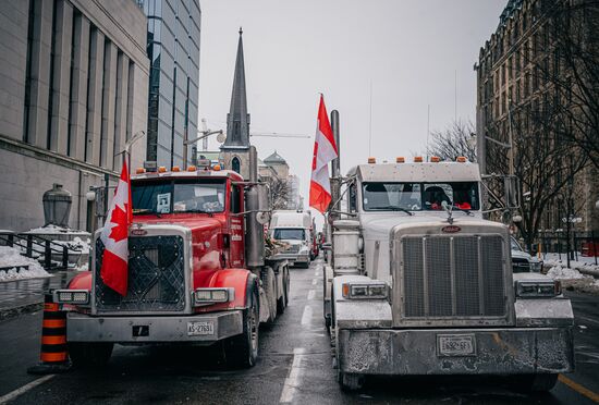 Canada Truck Drivers Protest