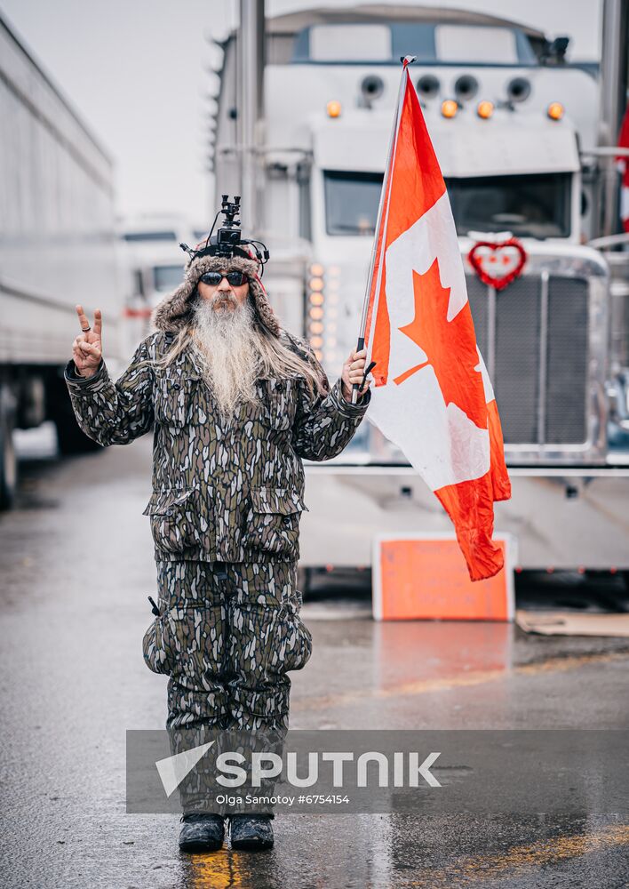 Canada Truck Drivers Protest