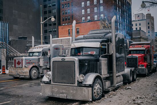 Canada Truck Drivers Protest