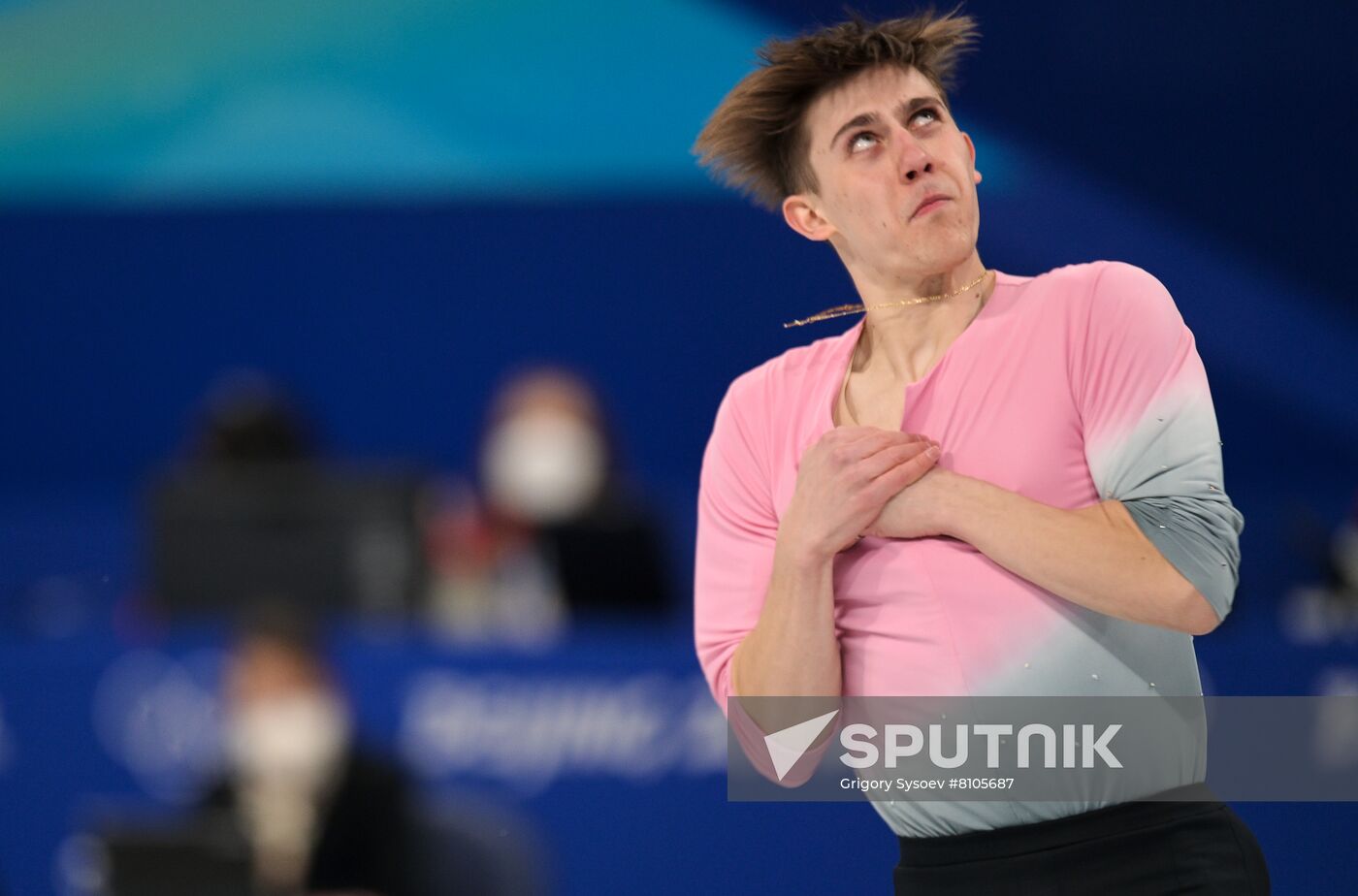 Canada's Roman Sadovsky performs in the figure skating team men's free skating event during the Beijing 2022 Winter Olympic Games at Capital Indoor Stadium in Beijing, China. Location: China, Beijing. Author: Grigory Sysoev/Sputnik. China Olympics 2022 Figure Skating Team Event