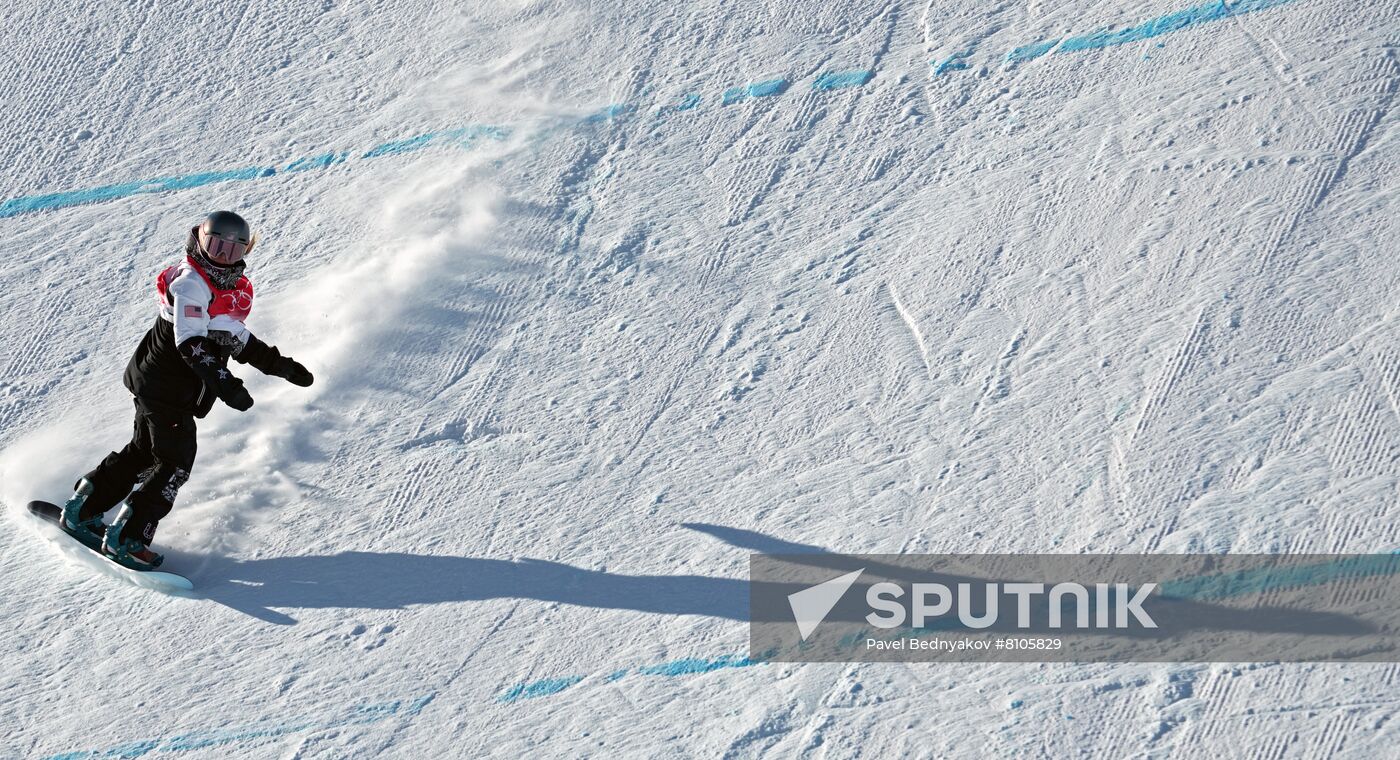 Julia Marino, of the United States, competes in the women's snowboard slopestyle final run during the Beijing 2022 Winter Olympic Games at Genting Snow Park H & S Stadium in Zhangjiakou, China. Location: China, Zhangjiakou. Author: Pavel Bednyakov/Sputnik. China Olympics 2022 Snowboard Women