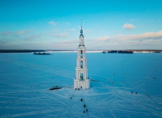 Russia Kalyazin Bell Tower Restoration