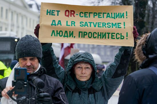 Latvia Coronavirus Restrictions Protests