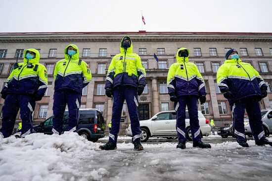 Latvia Coronavirus Restrictions Protests