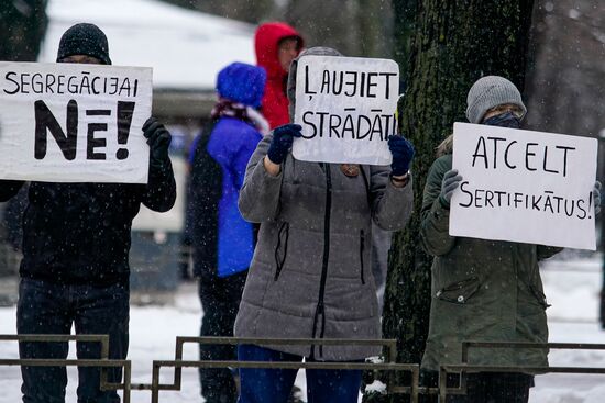 Latvia Coronavirus Restrictions Protests