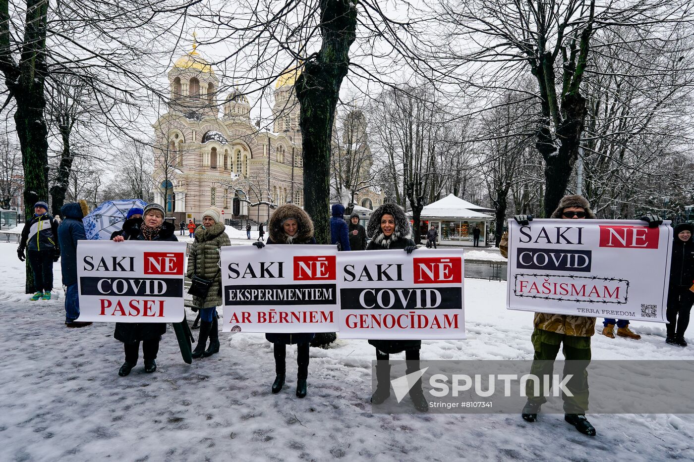 Latvia Coronavirus Restrictions Protests