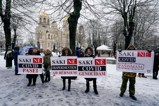 Latvia Coronavirus Restrictions Protests