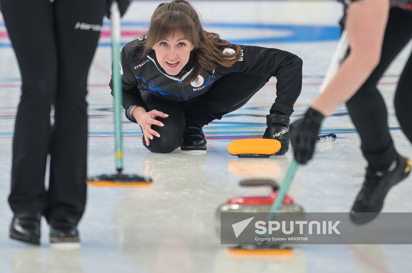 China Olympics 2022 Curling Women ROC - US