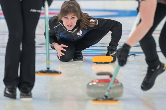 China Olympics 2022 Curling Women ROC - US