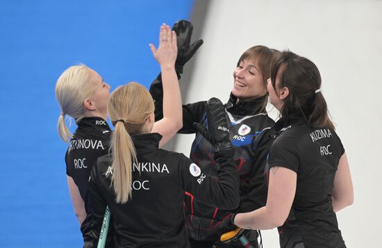 China Olympics 2022 Curling Women ROC - US