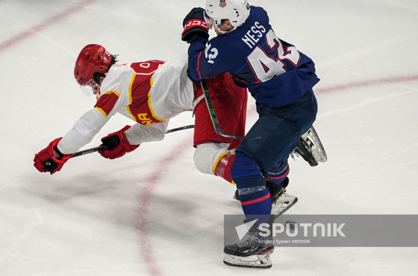 China Olympics 2022 Ice Hockey Men US - China