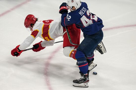 China Olympics 2022 Ice Hockey Men US - China