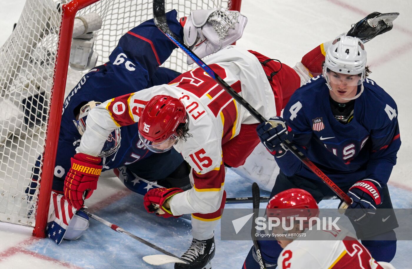 China Olympics 2022 Ice Hockey Men US - China
