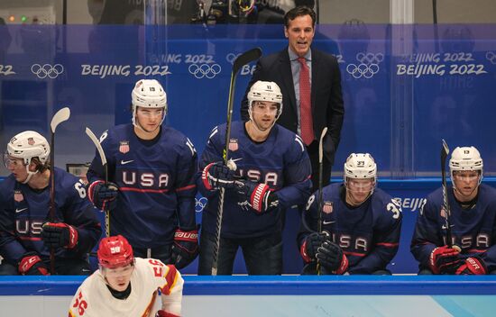 China Olympics 2022 Ice Hockey Men US - China