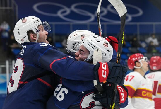 China Olympics 2022 Ice Hockey Men US - China