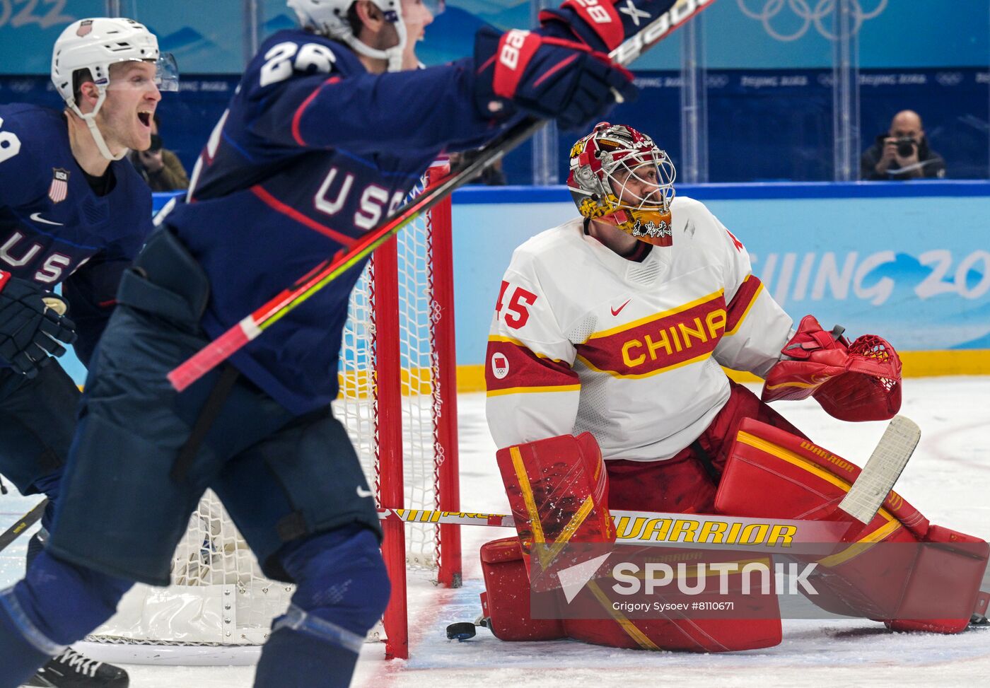 China Olympics 2022 Ice Hockey Men US - China