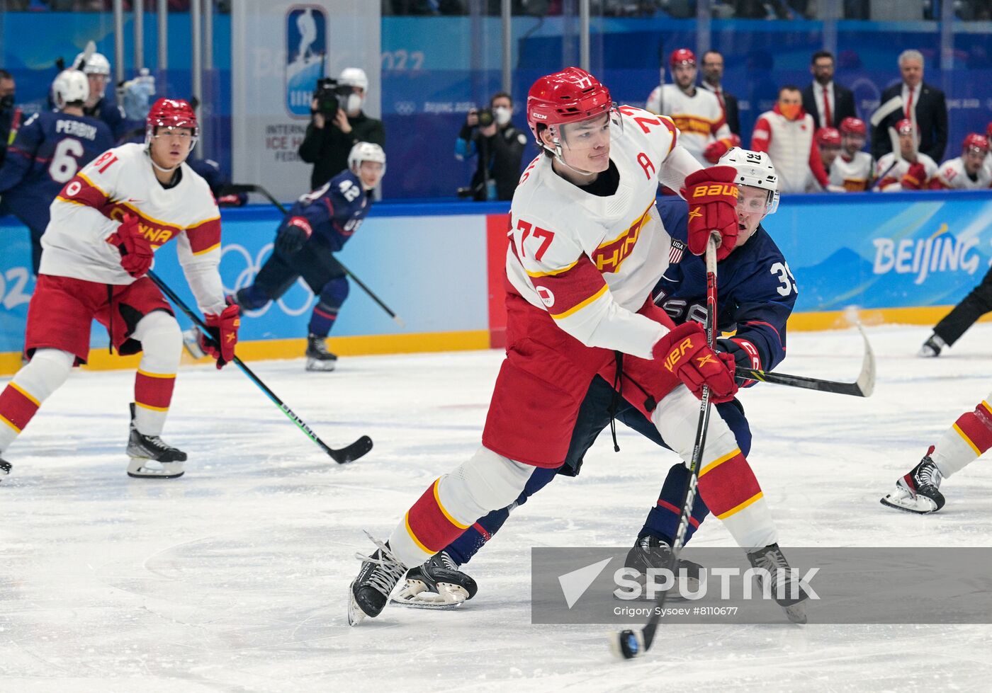 China Olympics 2022 Ice Hockey Men US - China