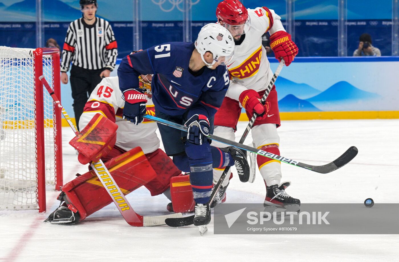 China Olympics 2022 Ice Hockey Men US - China