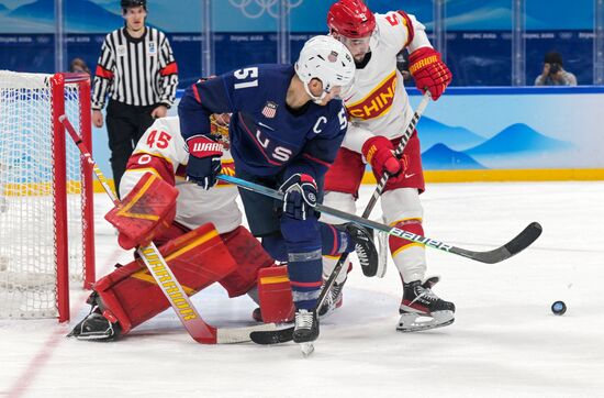 China Olympics 2022 Ice Hockey Men US - China