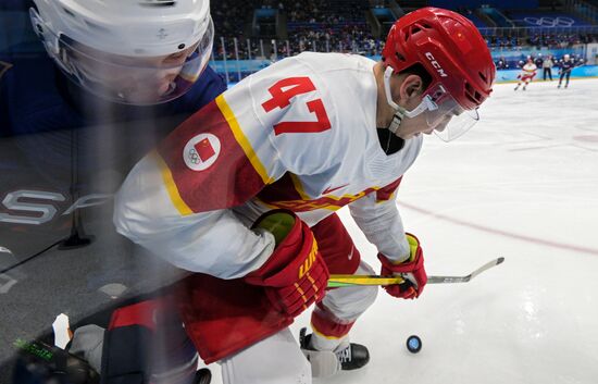 China Olympics 2022 Ice Hockey Men US - China