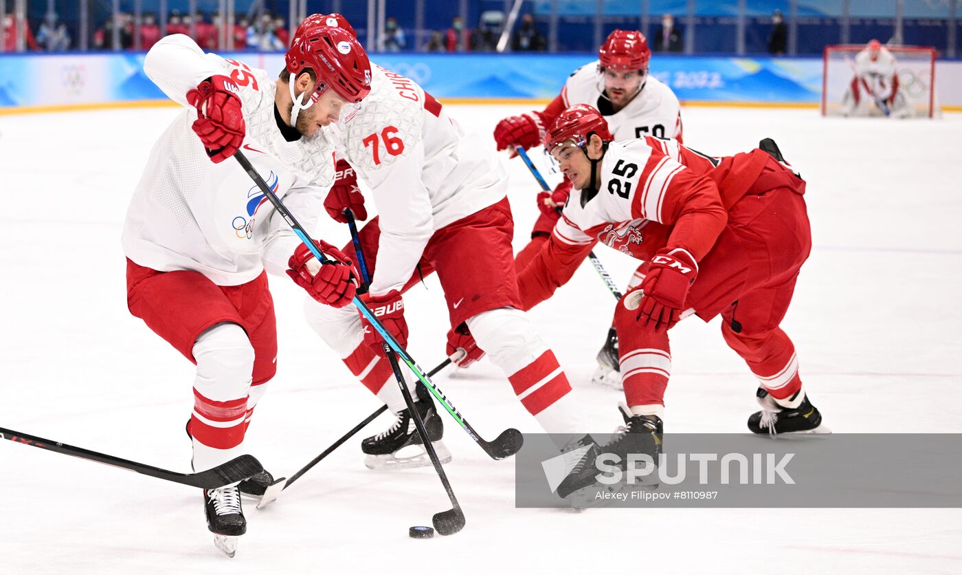 China Olympics 2022 Ice Hockey Men Denmark - ROC