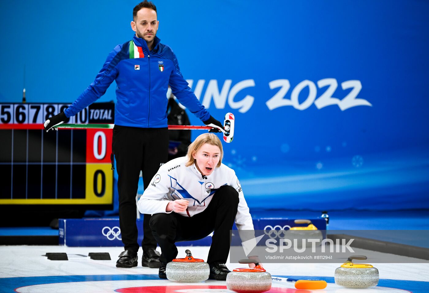 China Olympics 2022 Curling Men Italy - ROC