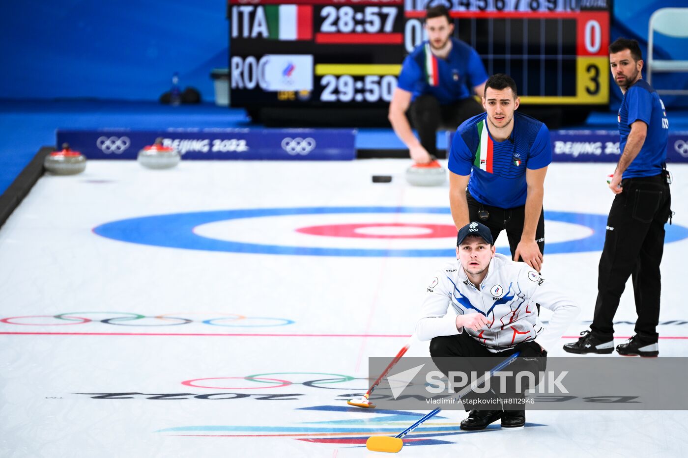 China Olympics 2022 Curling Men Italy - ROC