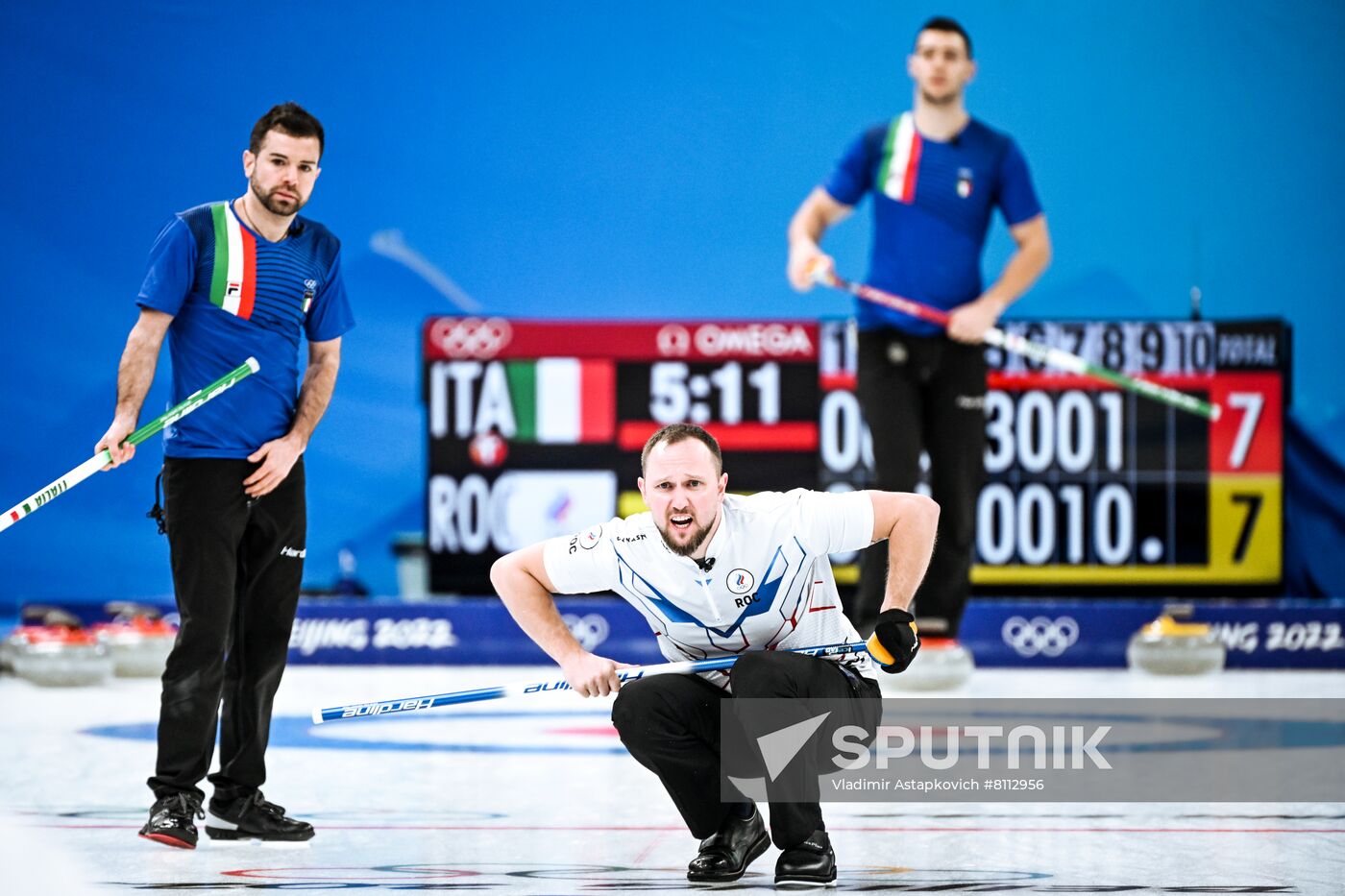 China Olympics 2022 Curling Men Italy - ROC