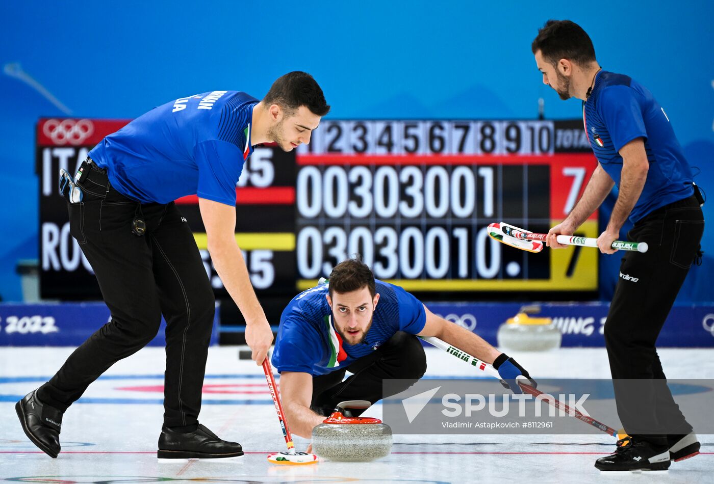 China Olympics 2022 Curling Men Italy - ROC
