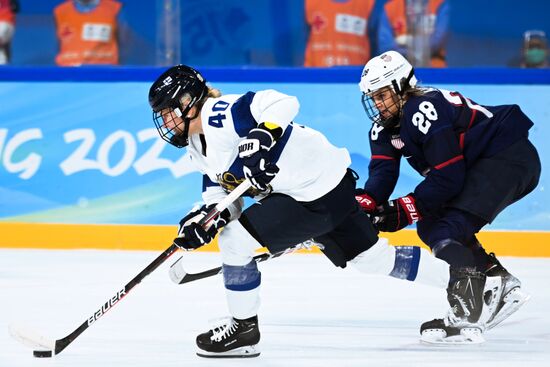 China Olympics 2022 Ice Hockey Women US - Finland