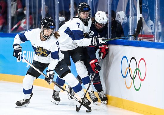 China Olympics 2022 Ice Hockey Women US - Finland