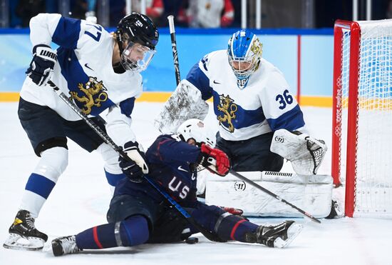 China Olympics 2022 Ice Hockey Women US - Finland