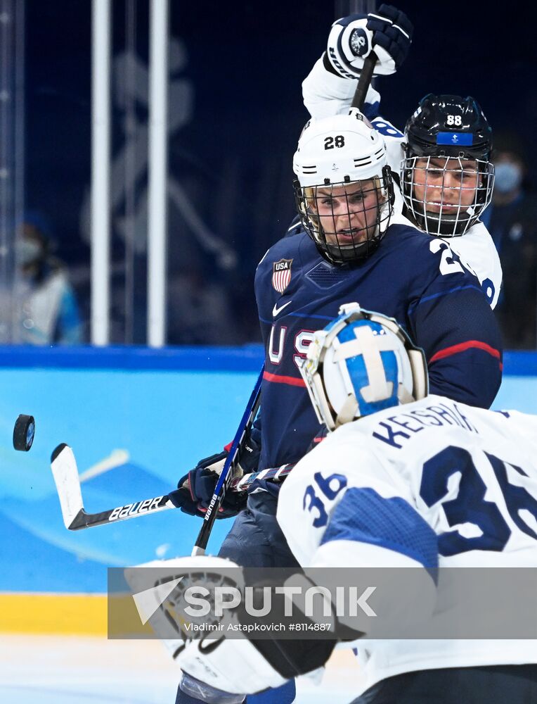 China Olympics 2022 Ice Hockey Women US - Finland