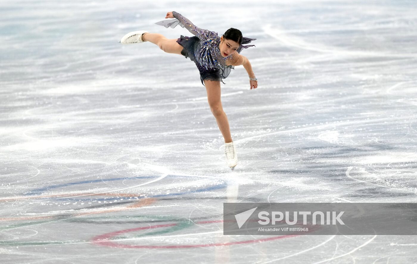South Korea's You Young competes in the women's single skating short program of the figure skating event during the Beijing 2022 Winter Olympic Games at Capital Indoor Stadium in Beijing, China. Location: China, Beijing. Author: Alexander Vilf/Sputnik. China Olympics 2022 Figure Skating Women