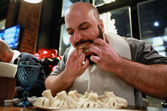 Russia Khinkali-Eating Contest