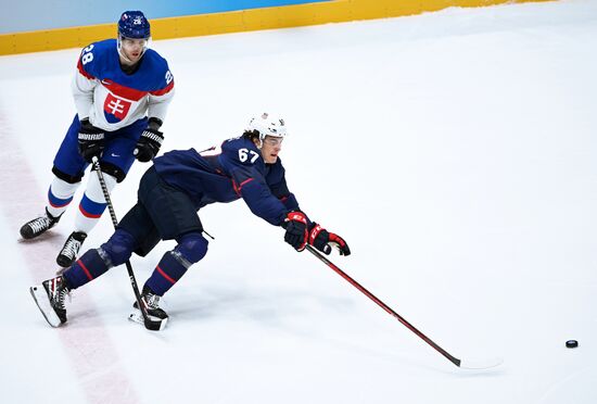 China Olympics 2022 Ice Hockey Men US - Slovakia