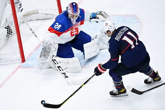 China Olympics 2022 Ice Hockey Men US - Slovakia