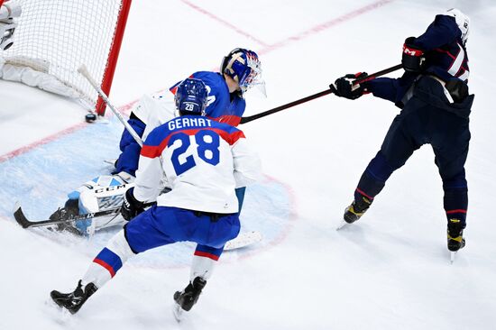 China Olympics 2022 Ice Hockey Men US - Slovakia