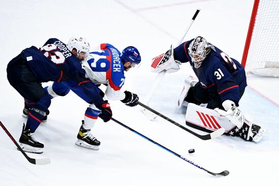 China Olympics 2022 Ice Hockey Men US - Slovakia