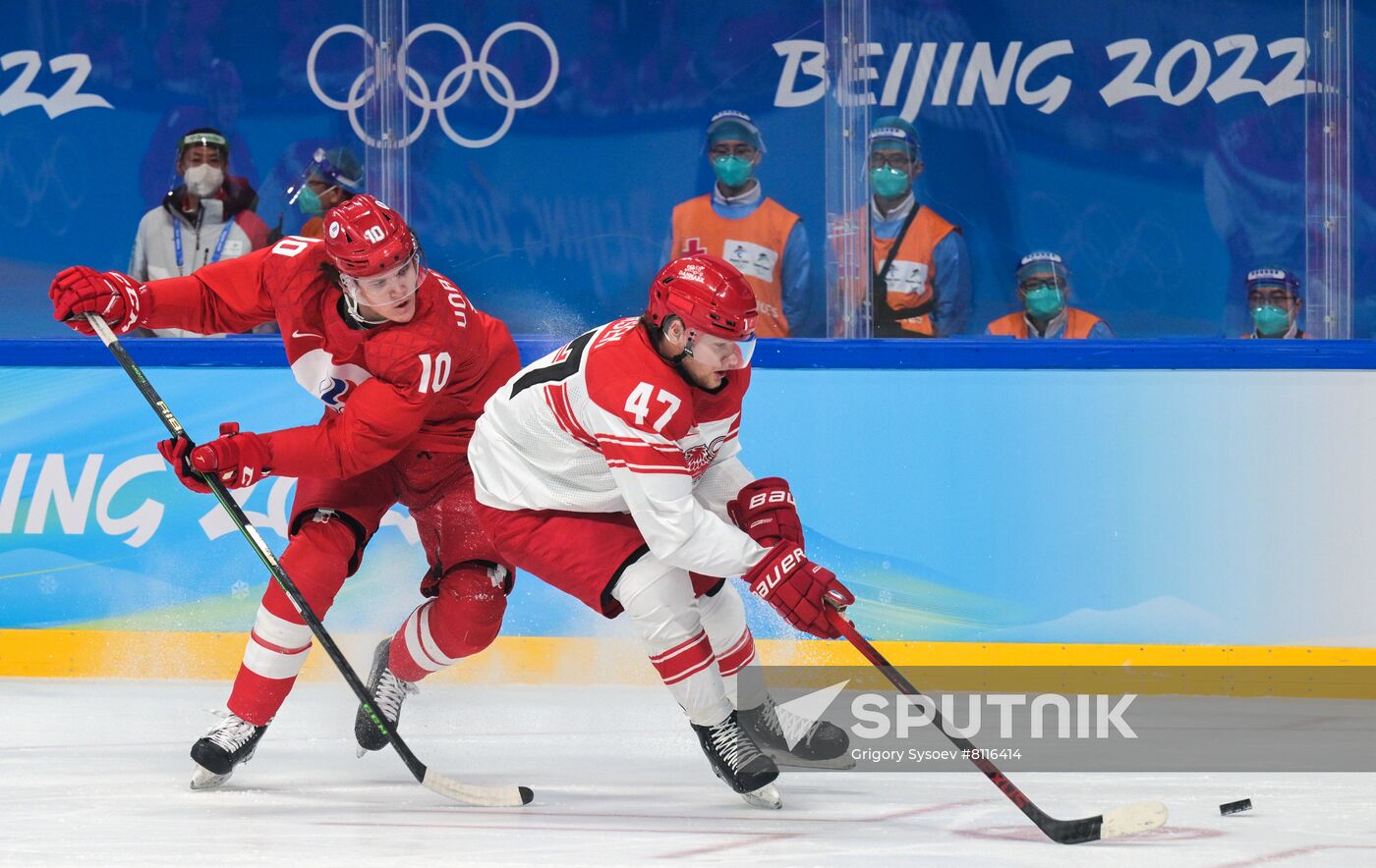 China Olympics 2022 Ice Hockey Men ROC - Denmark