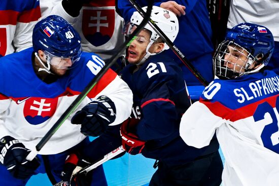 China Olympics 2022 Ice Hockey Men US - Slovakia