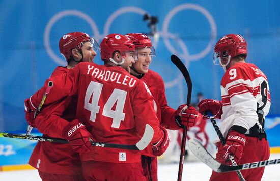 China Olympics 2022 Ice Hockey Men ROC - Denmark