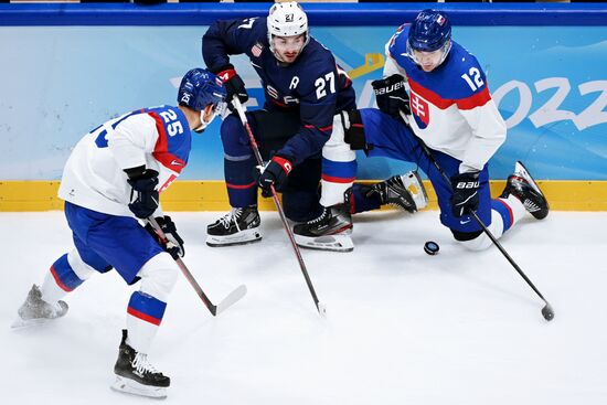 China Olympics 2022 Ice Hockey Men US - Slovakia