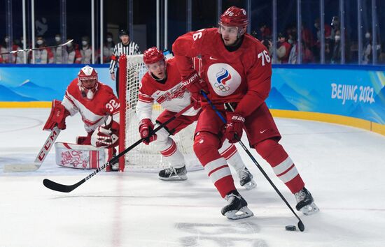 China Olympics 2022 Ice Hockey Men ROC - Denmark