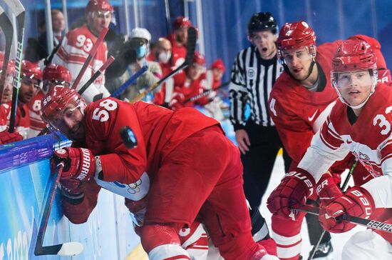China Olympics 2022 Ice Hockey Men ROC - Denmark