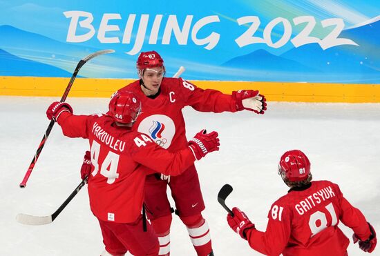 China Olympics 2022 Ice Hockey Men ROC - Denmark