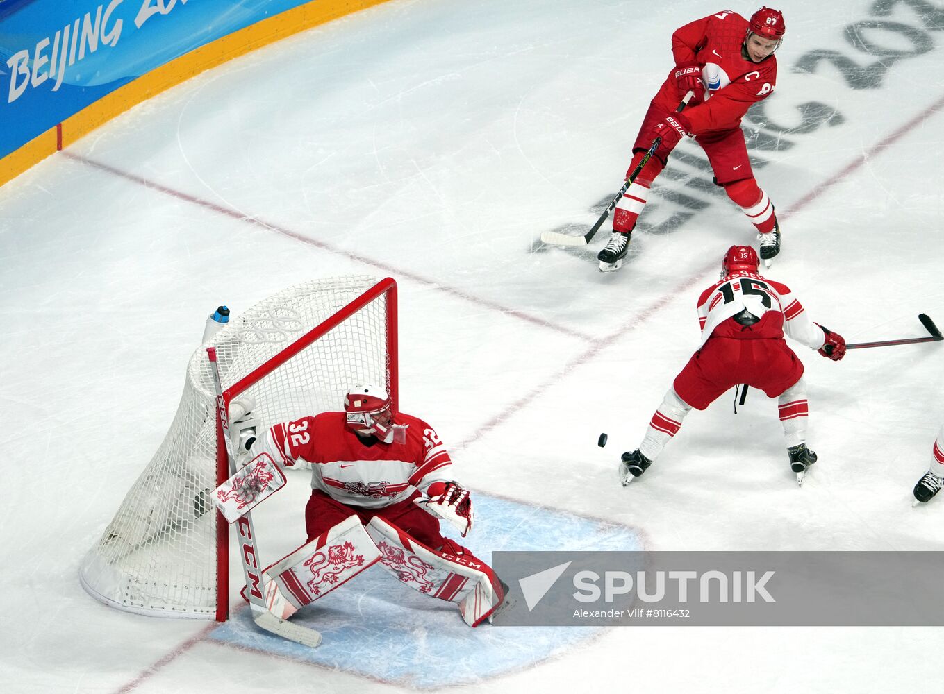 China Olympics 2022 Ice Hockey Men ROC - Denmark