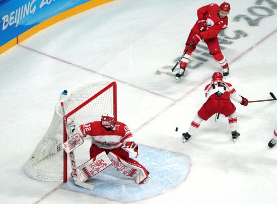 China Olympics 2022 Ice Hockey Men ROC - Denmark