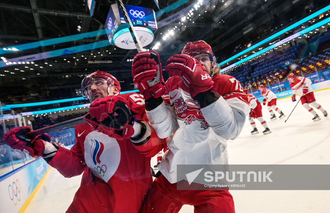 China Olympics 2022 Ice Hockey Men ROC - Denmark